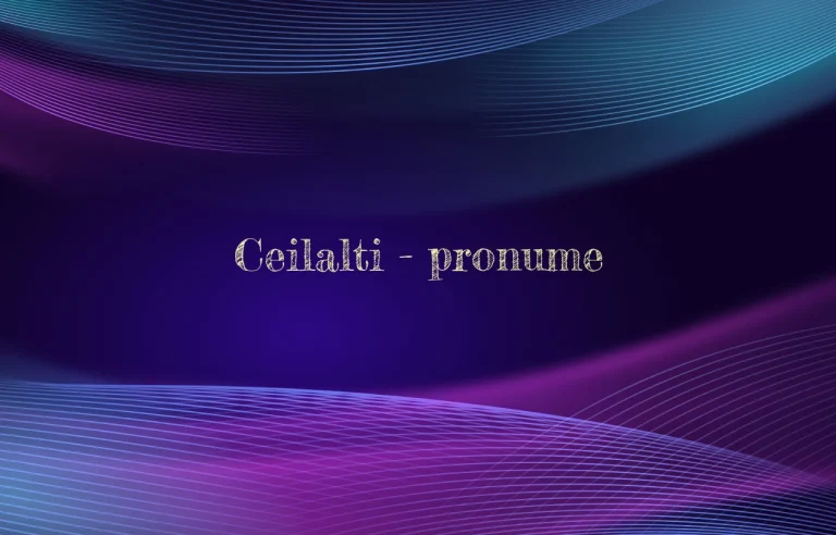 ceilalti pronume