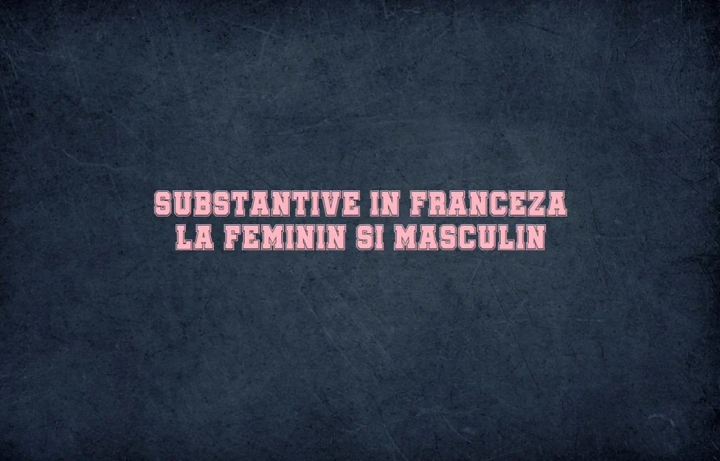 substantive in franceza la feminin si masculin