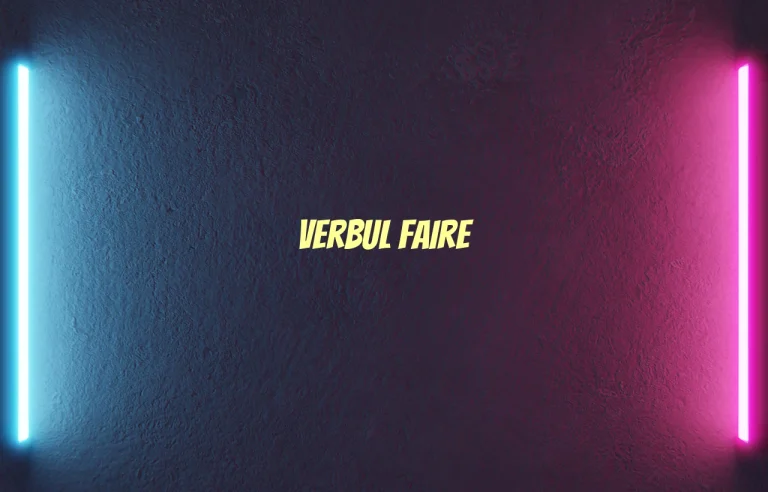 verbul faire