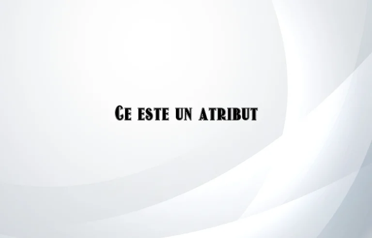 ce este un atribut
