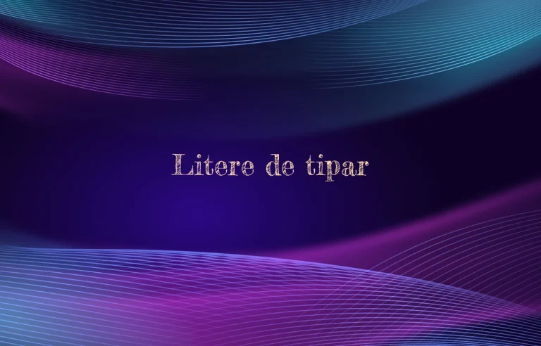 litere de tipar