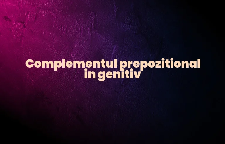 complement prepozitional in genitiv