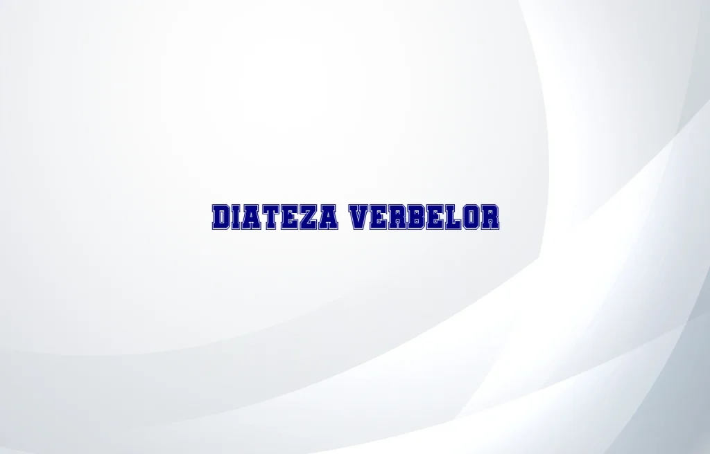 diateza verbelor