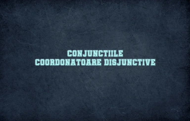 conjunctii coordonatoare disjunctive