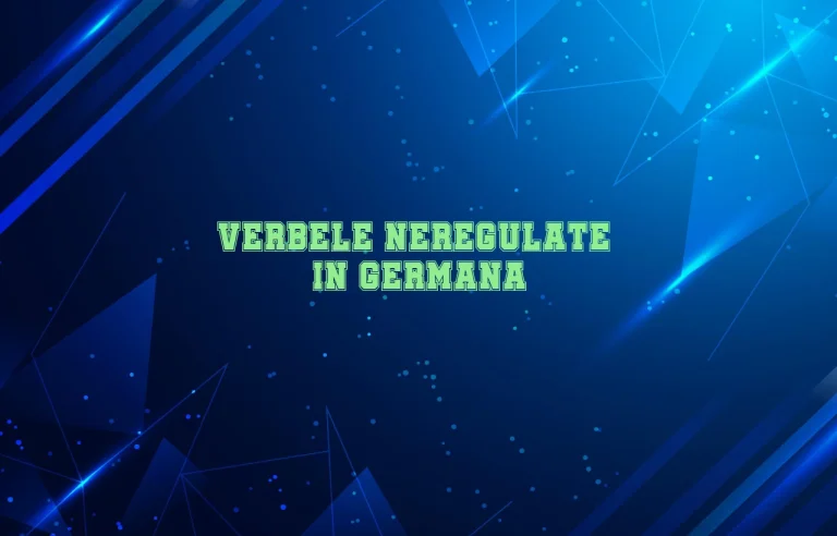 verbele neregulate in germana