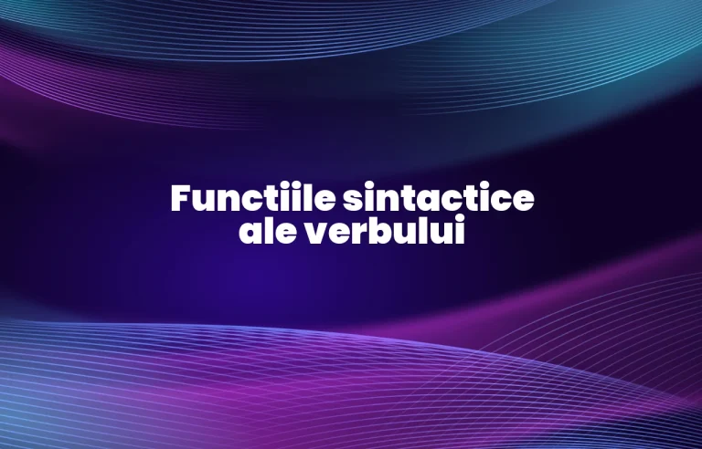 functii sintactice verb
