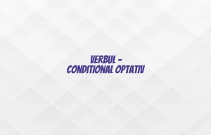 verb conditional optativ