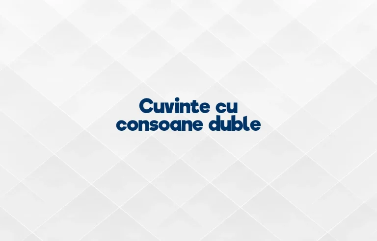 cuvinte cu consoane duble