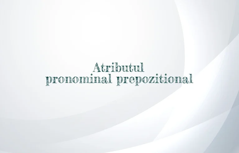 atribut pronominal prepozitional