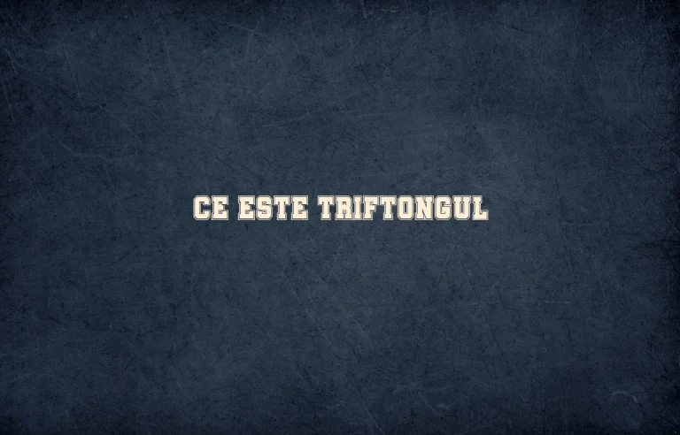 ce este triftongul