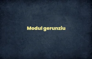 modul gerunziu