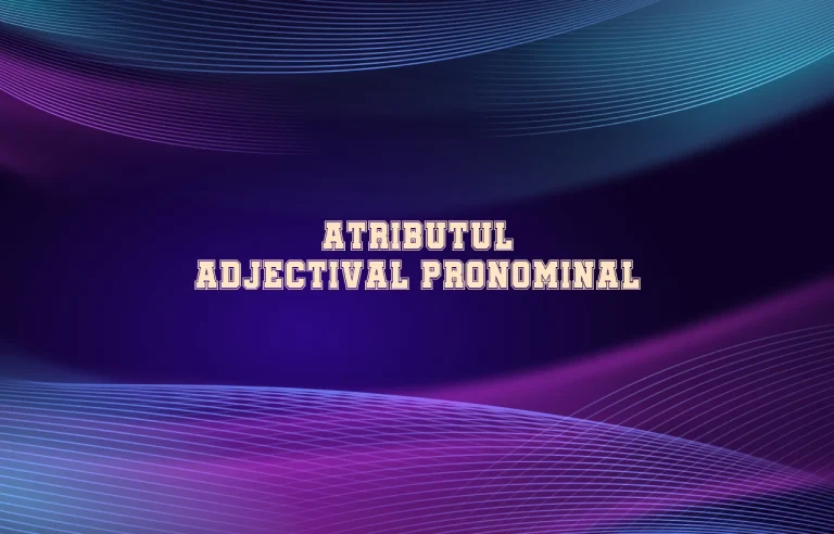 atribut adjectival pronominal