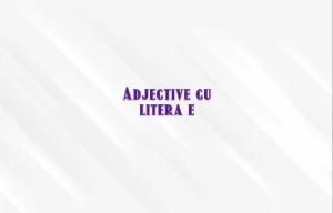 adjective cu e