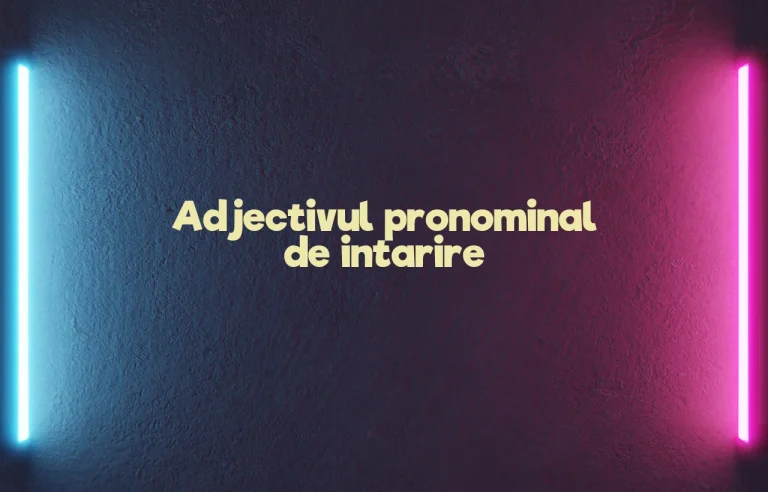 adjectivul pronominal de intarire