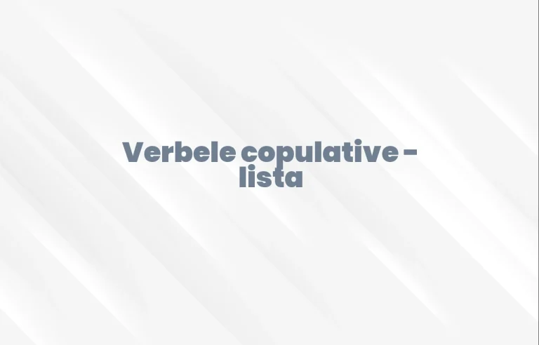 verbele copulative lista