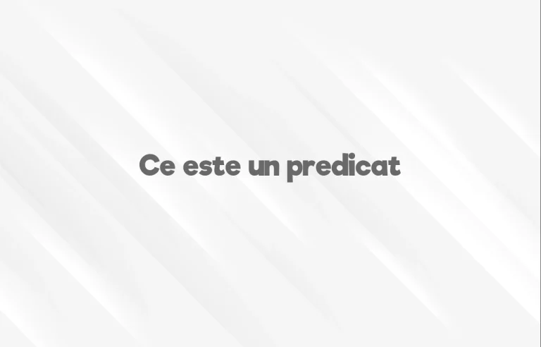 ce este un predicat