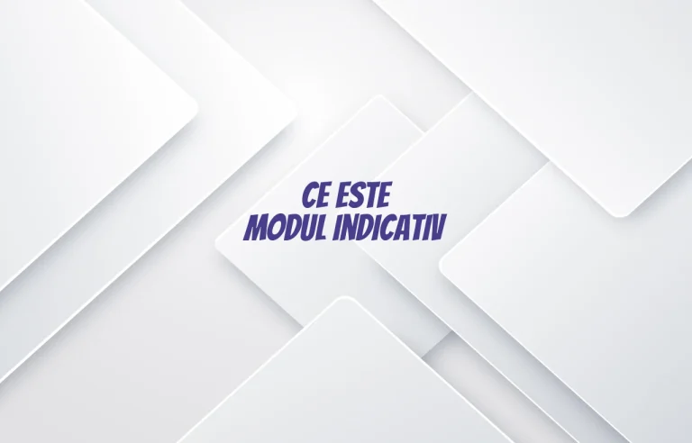 ce este modul indicativ